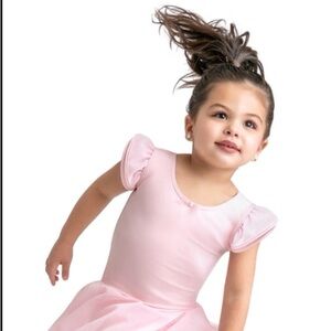 Capezio Pink Ballet Leotard with Skirt Toddler Girls Size T (2-4( Dance NWT